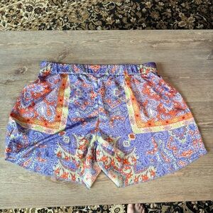 Allen B. By Allen Schwartz Paisley Satin Shorts
